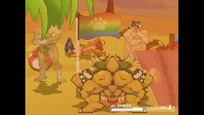 M.U.G.E.N.r-18 DEUX Presents Bowser Day Nude Beach Party Special Part II (Bowser Koopa VS Kim Kap Hwan)
