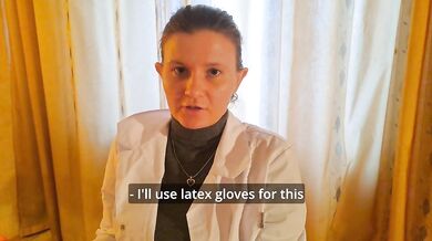 Russian doctor gave me a blowjob at the visit ASMR POV