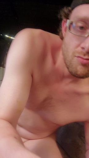 Solitary jock jerks his beard bottom