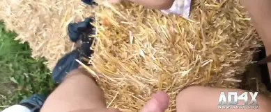 Hot couple gets naughty on the farm
