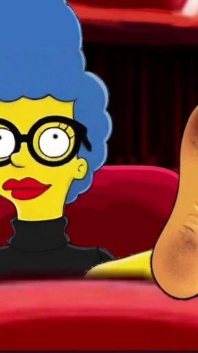 Key moment from &quot;Housewife Mrs. Sinpsom Teases With Dirty Feet. JOI. Tarantino parody.. Cartoon Foot Fetish&quot;