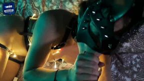 MyRedFoxGirl in Lights gets Christmas money-shot on her nasty pussy, amazing porn!