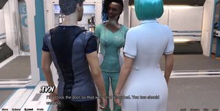 Stranded in Space - Hot Black Vitiligo Girl and Doctor Starts a Make Out Session