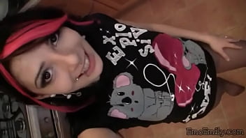 petite emo teen does striptease - Emo Emily