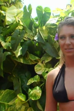 Hot Blonde Neighbor Fingers Herself Outdoors Then Dildo Fucks Indoors