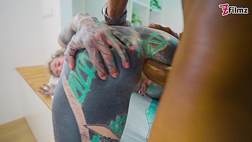 BBC ANAL Dominates the Alt babe - ATM, facial and balls deep Assfucking