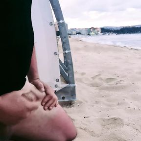 morning wank on the beach