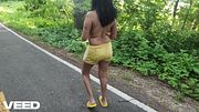 MOTORCYCLE BREAKS DOWN , MINAH KHALI PUBLIC DRONE CAM walking through the jungle