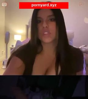 Hot babe flashes her tits on public webcam, reactions ensue