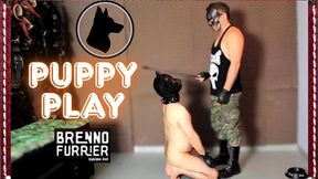 PUPPY PLAY CONTROL SHACKLED SUBMISSIVE BREAKING DOWN ON THE FLOOR -PET PLAY - DOG PLAY - SLAVE TRAINING - OBEYING ORDERS - BDSM TRAINING - PREMIUM VERSION - 1080P