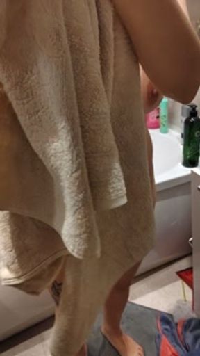 Peeking Pervert’s Wet Neighbor Tease &amp; Shaved Pussy Reveal