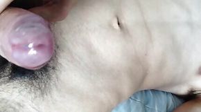 Hot teen boy jerks off his big dick moaning till he cums on his sexy body