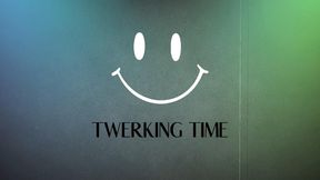 Twerking Time green lingerie
