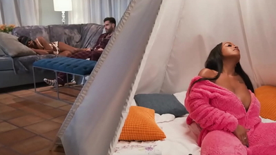 Lily Starfire Fucks Stepdad Ken in Tent While Stepmom’s Clueless!