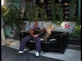 Cutie blonde gets face fucked in the v.i.p. room
