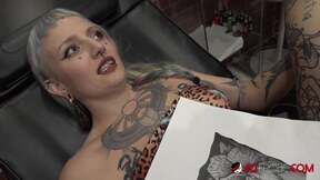 River Dawn INK Gets Her Twat Inked While Blowing Sascha