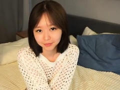 Amateur Asian teen sucks this big hard cock