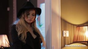 Euro babe Anna Polina plays a sexy spy and gets anal sex