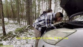 roadside assistance rewarded with wild fucking