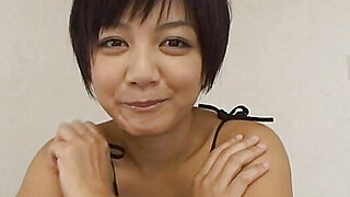 Japanese Cutie Meguru Kosaka With Short Hair Enjoys Giving A Blowjob