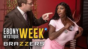 Ebony Mystique Gives Alexis Tae Tips On How To Improve Her Blowjob Technique  It Turns Into A Wild 3some - Brazzers