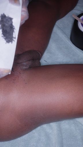 Ebony Waxes Bbq and Makes Him Explode