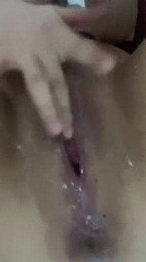 in the bathroom I pour milk on myself and passionately jerk off and cum