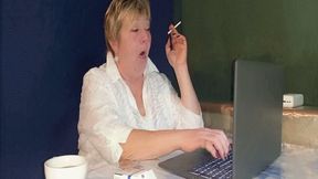 Office Cigarette Cough MP4