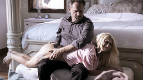 ”Step Daddy gets hard spanking stepdaughter”