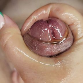 Close up handjob, Sensual oily handjob female perspective