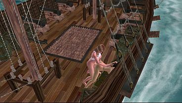 3D Animated Porn &ndash_ Busty Shemale Fucks Asian Girl from Behind in Pussy &amp_ Ass