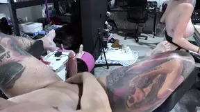 Hot femboy's slut hole gets pounded and breeding him makes his big dick erupt