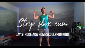 Watch Me Strip, Flex, and Slap My Cock Until I Cum Again