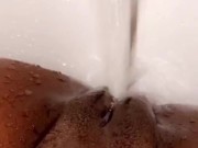 Pussy orgasm from tub faucet