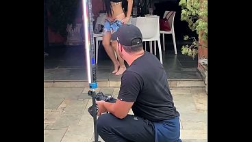 Behind the scenes of naked photoshoot in Brazil