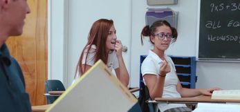 Nerdy teen Izzy Bell gets load of hot cumshot on her c