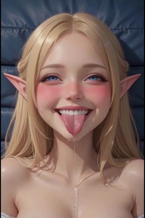 Elven sports student, seductive in mattress camp