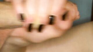 Close up Red Lipstick Head - Huge Oral Cummed