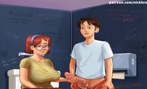 Summertime saga part 120 - teenagers in college toilet ( French sub )