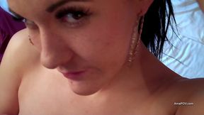 fingering carmel cox s smooth pussy before giving her a facial