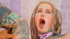 Tattoo girl gets Anal fuck from BBC - ATM, facial