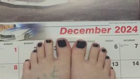 DECEMBER 2024 CALENDAR CAR FOOT FETISH