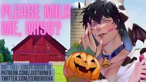 Step-mom milks her submissive stepson while he moans