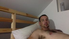 Sexy Bearded Hairy Hunk Jerks Off Uncut Cock on Cam