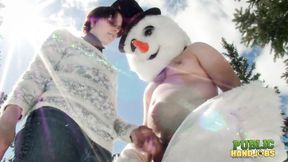 ”Public Handjobs Brandi de Lafey Strokes A Snowman”