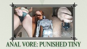 Giantess punishing naughty tiny