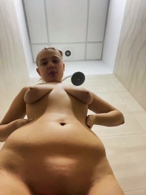 Squirting and Ride the Dick in the Public Bathroom
