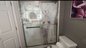 Thick BBW Shower Tease – Pressed Against the Glass Just for You