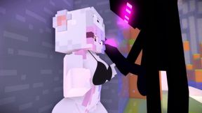 Minecraft Porn Animation - Girl Sucks Enderman Cock