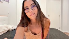JOI CEI - CUM ON MY BOOBS WHILE I USE THIS FURRY TOP AND LEATHER PANTS
